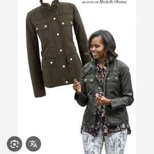 NWOT J. Crew Dark Olive Utility Jacket